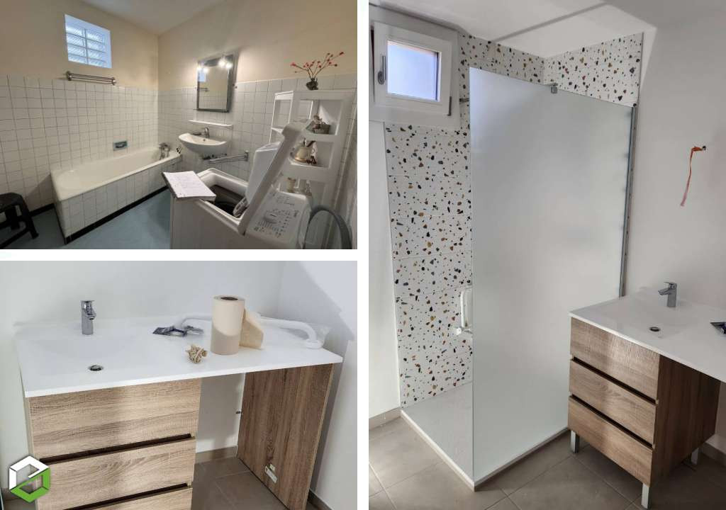 Rénovation complète d’une salle de bain - remplacement d'une baignoire par une douche aménagée à Digne-les-Bains