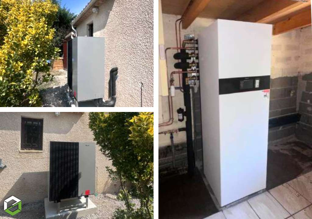 Remplacement d'une chaudière Fioul par une pompe à chaleur air/eau Viessmann à Le Brusquet