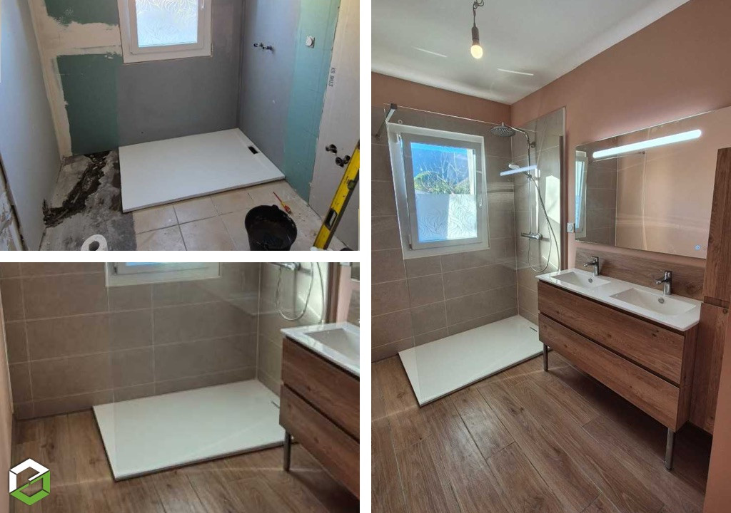Rénovation complète d'une salle de bain à Le Brusquet