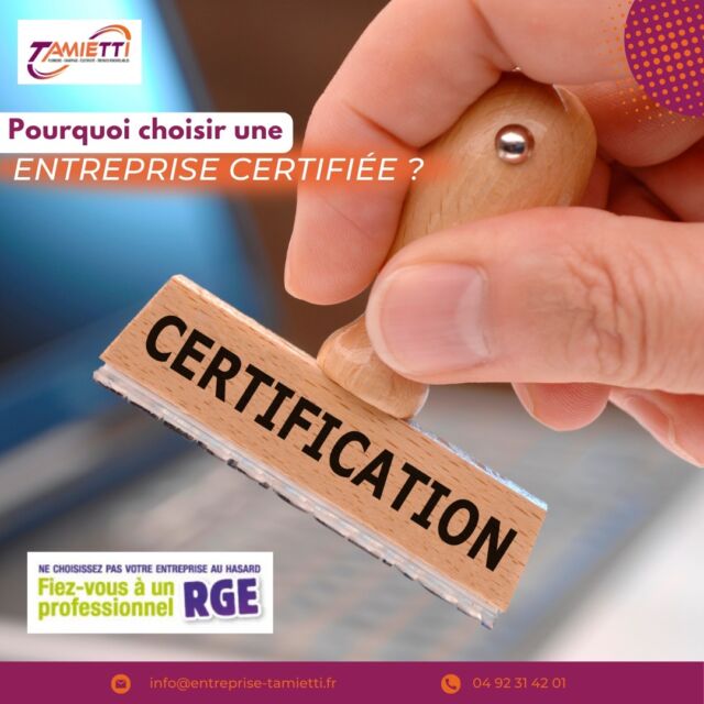 Notre priorité est de vous garantir un service de qualité, et cela passe par notre certification RGE 💼 Faire appel à une entreprise qualifiée, c’est s’assurer des travaux conformes aux normes et avoir accès aux aides pour vos projets de rénovation énergétique ! 🌍✅Pour la plomberie, le chauffage ou les énergies renouvelables, faites-nous confiance pour des interventions fiables et durables. Confiez-nous votre projet et avancez sereinement !🔸www.entreprise-tamietti.fr🔸0492314201#plomberie #chauffage #ventilation #sanitaires #entreprisetamietti #qualibat #rge