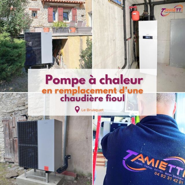 Un chantier réussi ! 🛠Cette semaine, cap sur le projet de M. et Mme G. au Brusquet ! 🔥 Notre équipe a installé une pompe à chaleur de haute performance pour remplacer leur ancienne chaudière fioul. Résultat : une chaleur douce et des économies d’énergie substantielles ! 💡En optant pour cette solution, M. et Mme G. profitent désormais d’un confort optimal et d’une consommation respectueuse de l’environnement. 🌱 Merci à eux pour leur confiance !Vous envisagez aussi une rénovation énergétique ? Parlons-en ensemble !🔸www.entreprise-tamietti.fr🔸0492314201#plomberie #chauffage #ventilation #sanitaires #entreprisetamietti #pompeachaleur #remplacementchaudiere