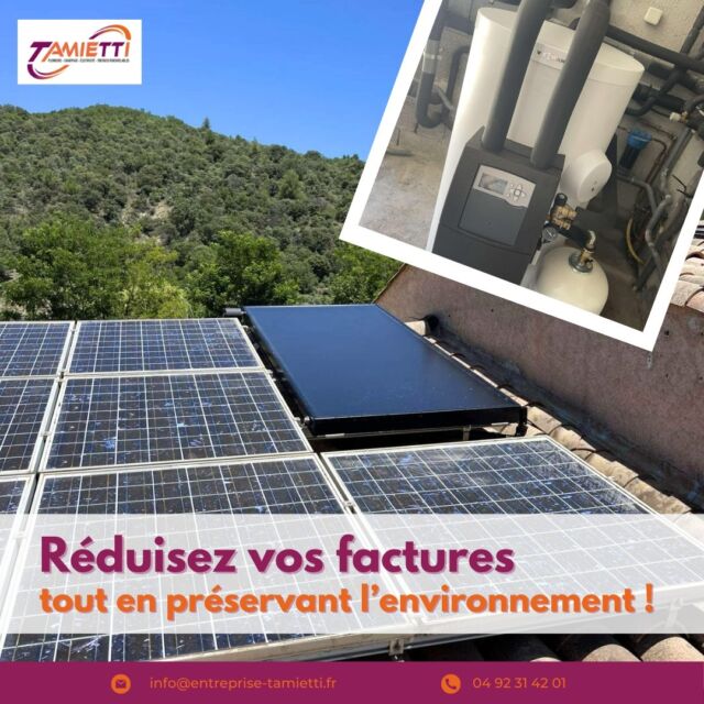 Saviez-vous qu’avec des solutions comme les pompes à chaleur et les panneaux solaires, vous pourriez économiser jusqu'à 70 % sur votre consommation énergétique ? 🔥Nous vous accompagnons vers un chauffage plus écologique et plus économique, grâce à des installations fiables et adaptées à vos besoins 🌱🌬️ Pour faire les meilleurs choix énergétiques, demandez-nous conseil !🔸www.entreprise-tamietti.fr🔸0492314201#plomberie #chauffage #ventilation #sanitaires #entreprisetamietti #energiesrenouvelables #environnement #transitionécologique